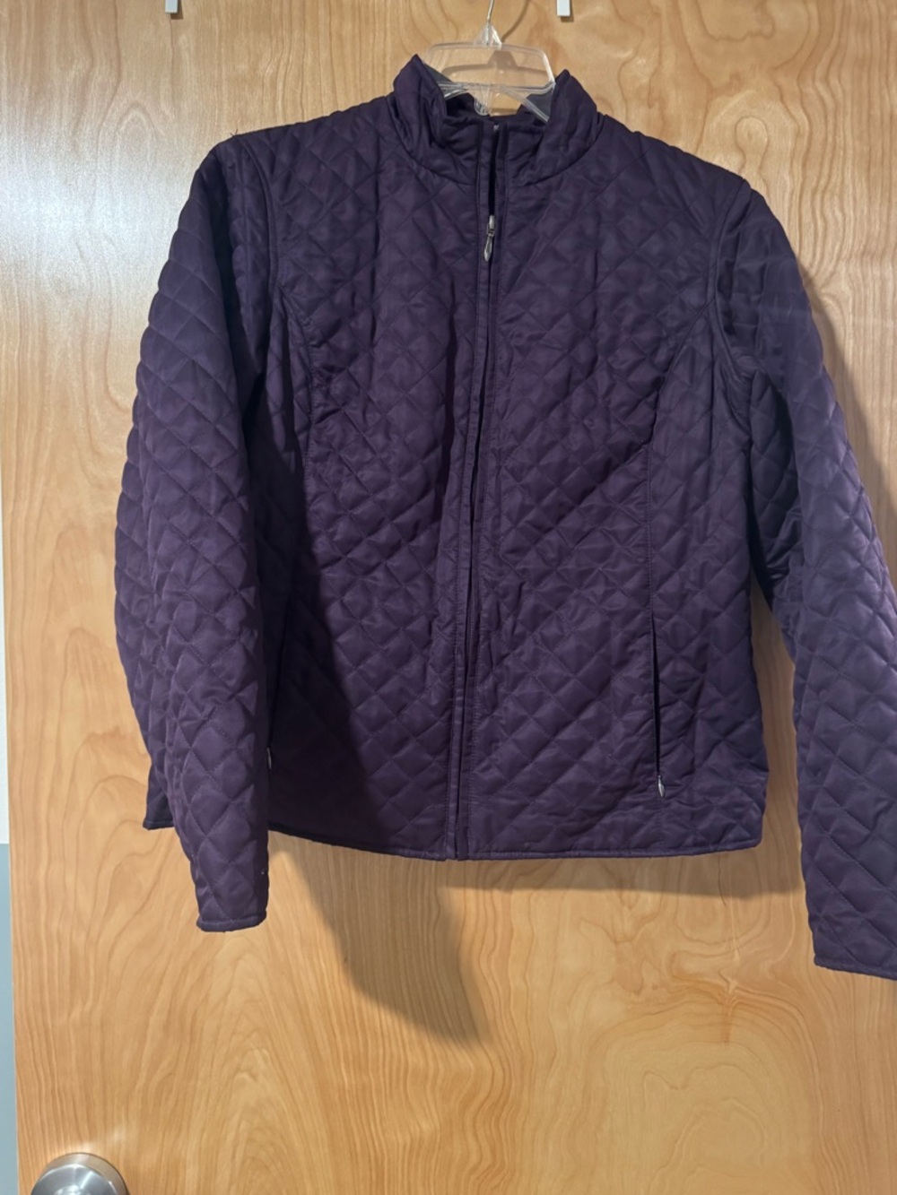 Eddie Bauer Quilted Puffer Jacket in Deep Plum